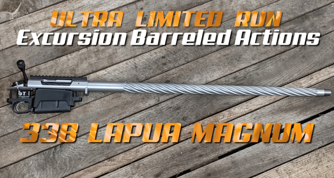 Limited Run 338 Lapua Magnum Barreled Actions